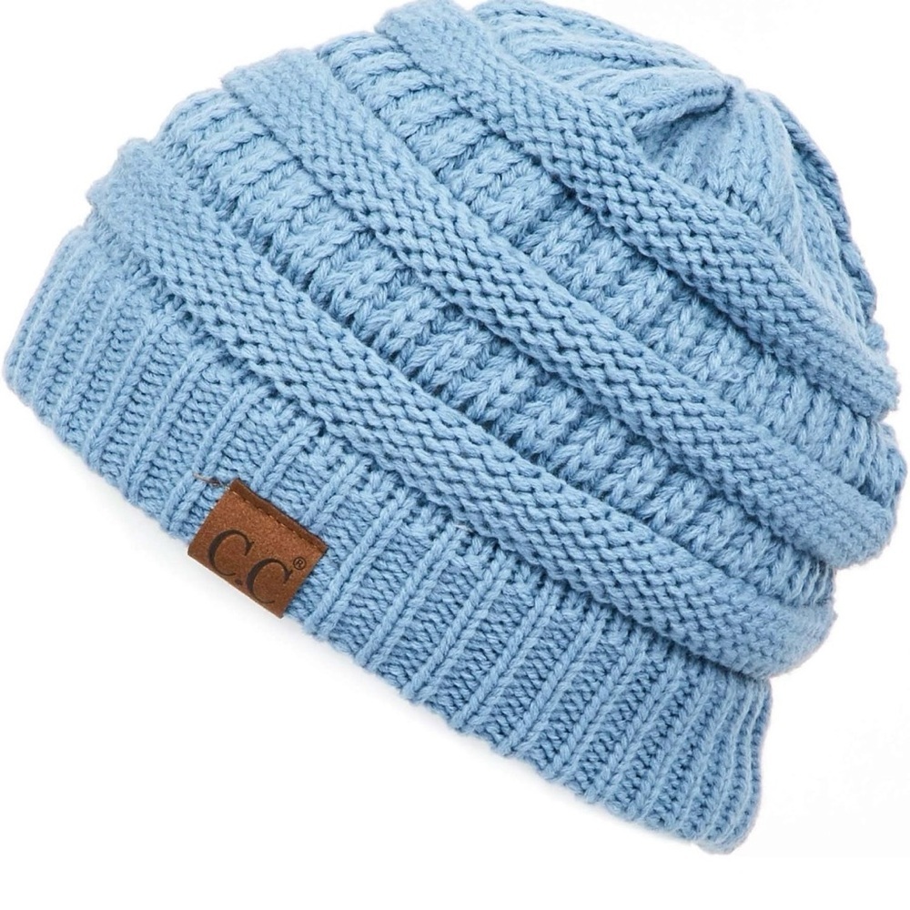 C.C   Women Light Blue Knit Hat